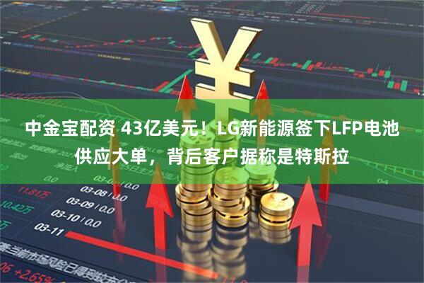 中金宝配资 43亿美元！LG新能源签下LFP电池供应大单，背后客户据称是特斯拉